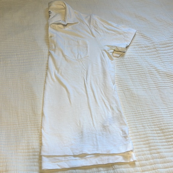 J Crew White Garment-Dyed Slub Cotton Pocket Polo Shirt - Picture 2 of 3